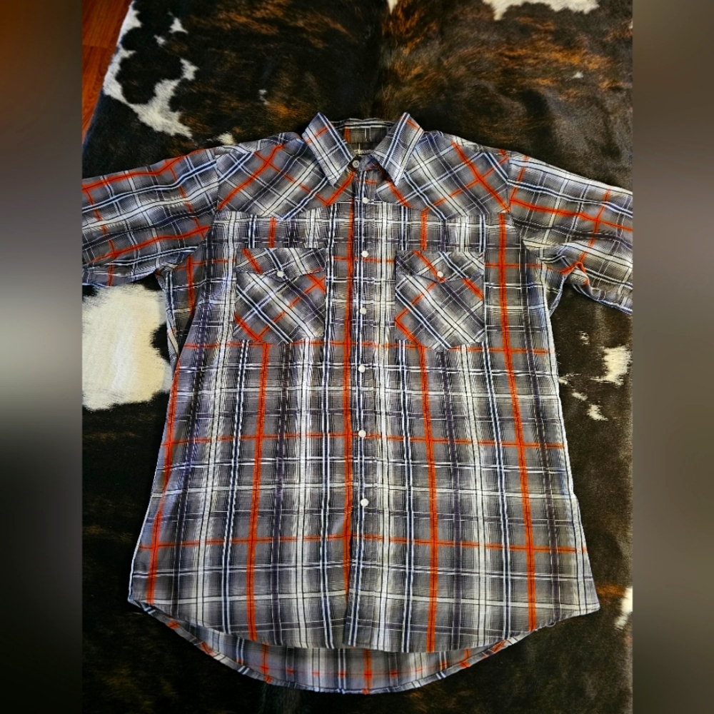 Work N Sport, Men's Large Pearl Snap